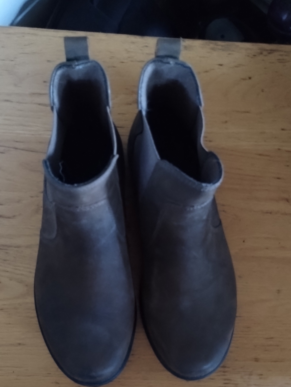 Denver Hayes Dark Brown Leather Chelsea Booties Size 11w/l